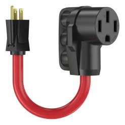 Energizer 12-in 50F/15M Amp Electrical Dogbone Adapter, Red