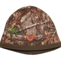 Huntshield Heavyweight Stretch Fleece Beanie Hat For Hunting/Hiking, Realtree Edge Camo