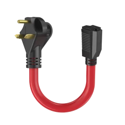Energizer 12-in 30F/15M Amp Electrical Dogbone Adapter, Red