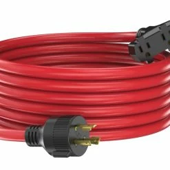Energizer 30A 25-ft Triple-Outlet Extension Cord, Red
