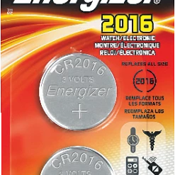 Energizer CR2016 3V / 3 Volt Lithium Coin Cell Batteries For Watches & Electronics, 2-pk