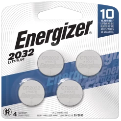 Energizer 4-pk CR2032 3V / 3 Volt Lithium Coin Cell Batteries, Long Lasting