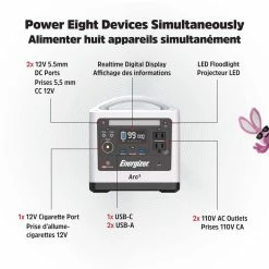 Energizer Arc 3 12V 300Wh Solar-Chargable Lithium-ion Portable Power Station -HUNTSHIELD store energizer arc3 portable power station 70d67e0f 89ec 43e7 b032 0ed56a39e1fc