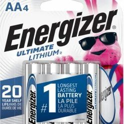 Energizer Ultimate Lithium 4-pk AA Batteries, Long Lasting, All Purpose