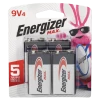 Energizer Max 4-pk 9V / 9 Volt Alkaline Batteries, Long Lasting, All Purpose