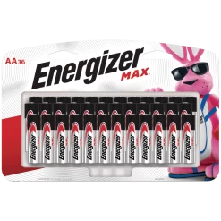 Energizer Max Alkaline AA Batteries, 36-pk