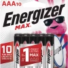 Energizer Max 10-pk AAA Alkaline Batteries, Long Lasting, All Purpose