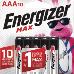 Energizer Max 10-pk AAA Alkaline Batteries, Long Lasting, All Purpose