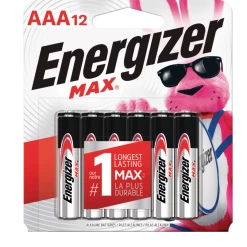 Energizer Max 12-pk AAA Alkaline Batteries, Long Lasting, All Purpose