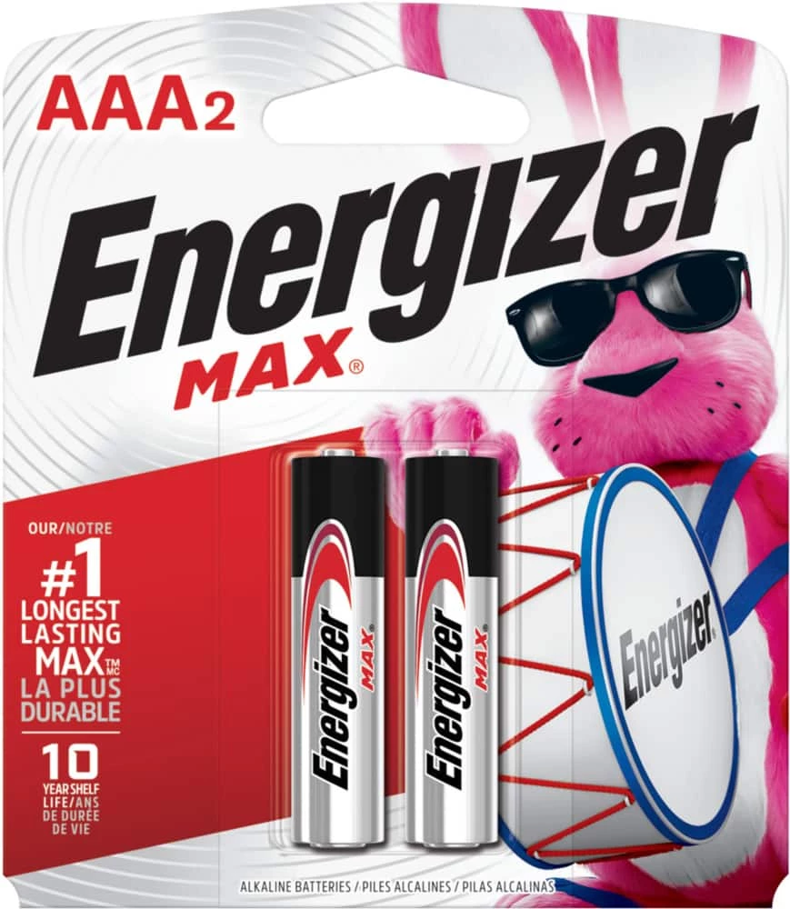 Energizer Max 2-pk AAA Alkaline Batteries, Long Lasting, All Purpose 1 Energizer Max 2-pk AAA Alkaline Batteries, Long Lasting, All Purpose