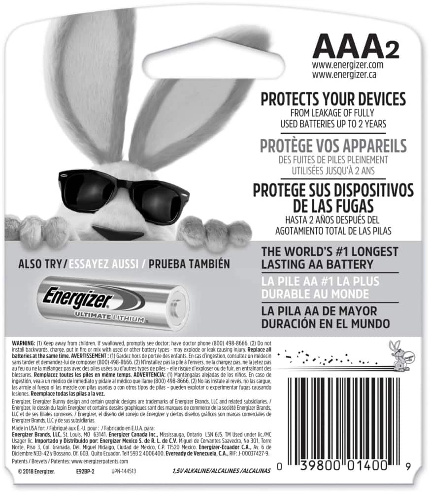 Energizer Max 2-pk AAA Alkaline Batteries, Long Lasting, All Purpose 2 Energizer Max 2-pk AAA Alkaline Batteries, Long Lasting, All Purpose - Image 2
