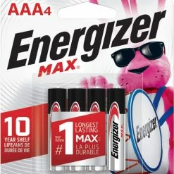 Energizer Max 4-pk AAA Alkaline Batteries, Long Lasting, All Purpose