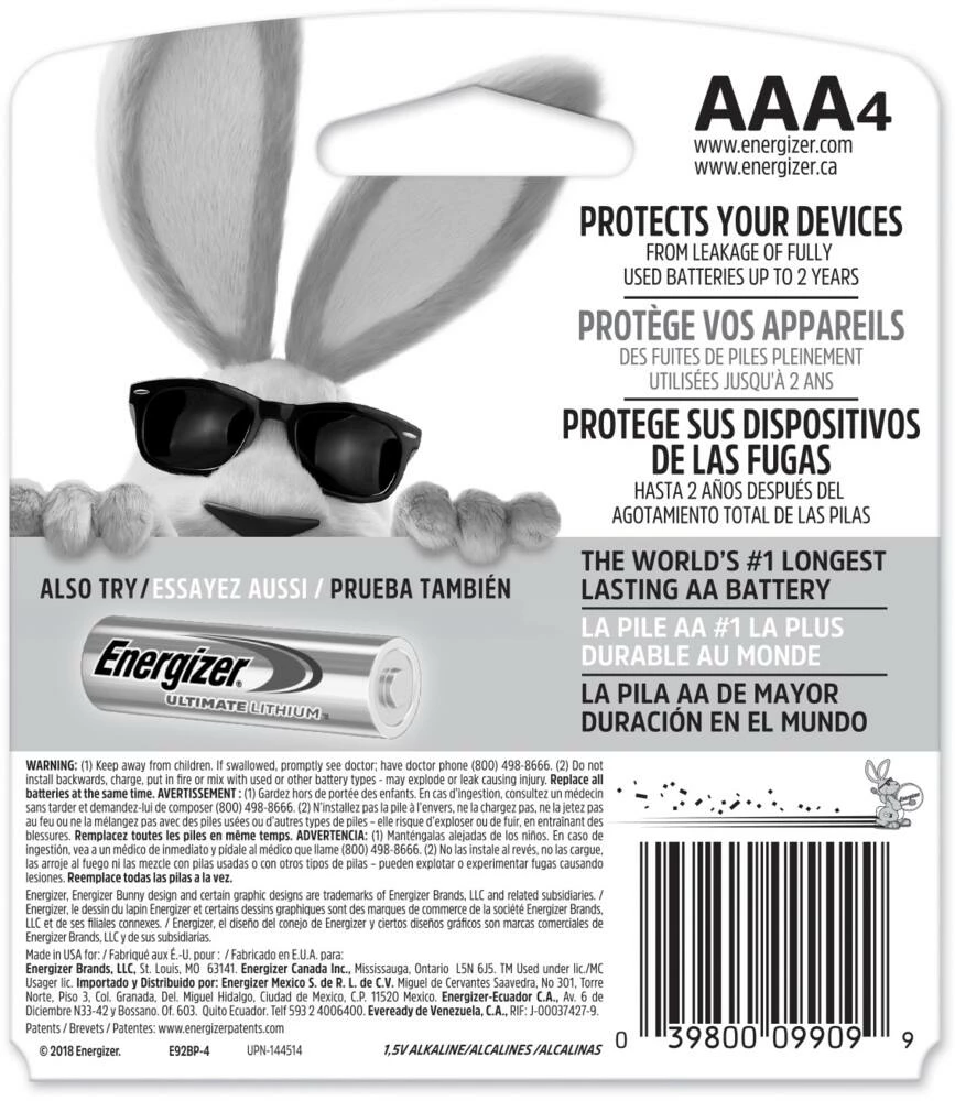 Energizer Max 4-pk AAA Alkaline Batteries, Long Lasting, All Purpose 2 Energizer Max 4-pk AAA Alkaline Batteries, Long Lasting, All Purpose - Image 2