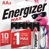 Energizer Max 8-pk AA Alkaline Batteries, Long Lasting, All Purpose