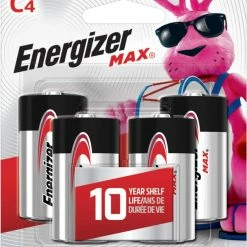 Energizer Max4-pk C Alkaline Batteries, Long Lasting, All Purpose