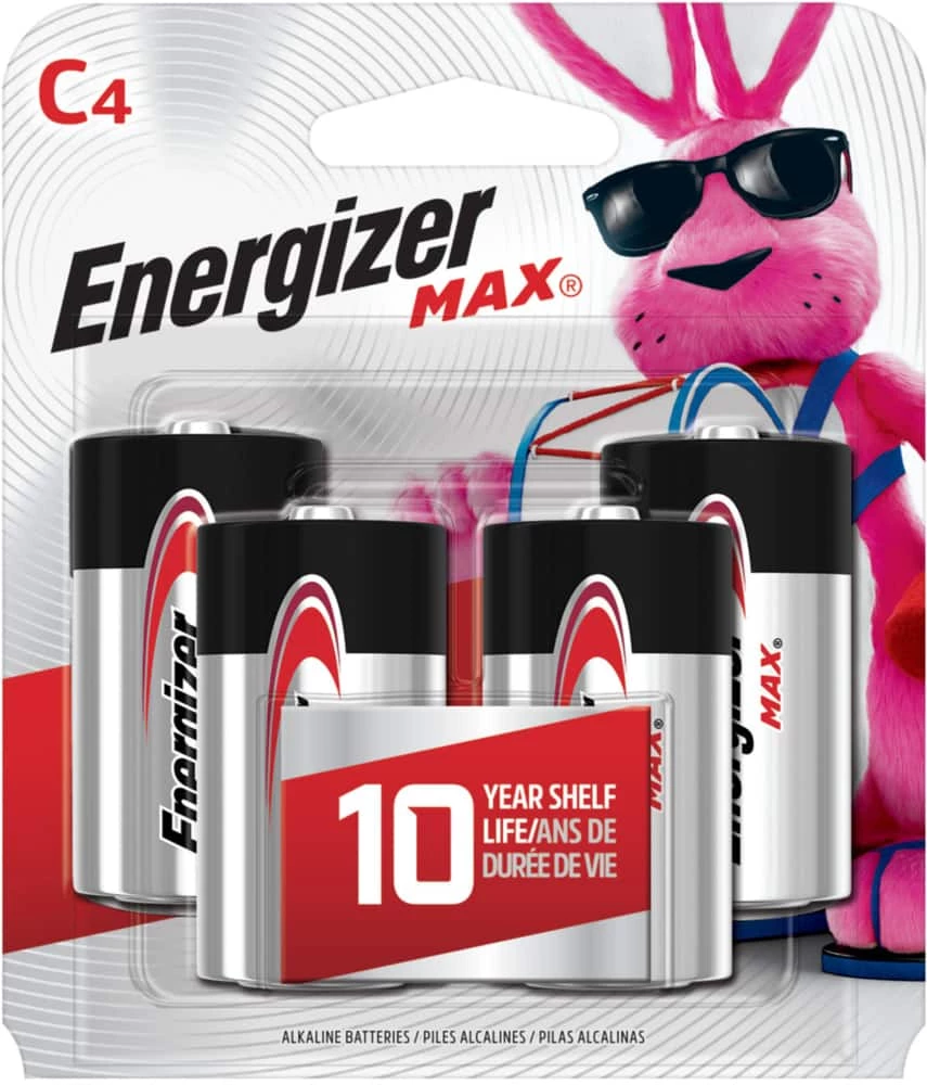 Energizer Max4-pk C Alkaline Batteries, Long Lasting, All Purpose 1 Energizer Max4-pk C Alkaline Batteries, Long Lasting, All Purpose