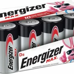 Energizer Max 8-pk D Alkaline Batteries, Long Lasting, All Purpose