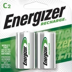 Energizer NH35BP-2 2-pk C NiMH Rechargeable Batteries, Pre-Charged, Long Lasting