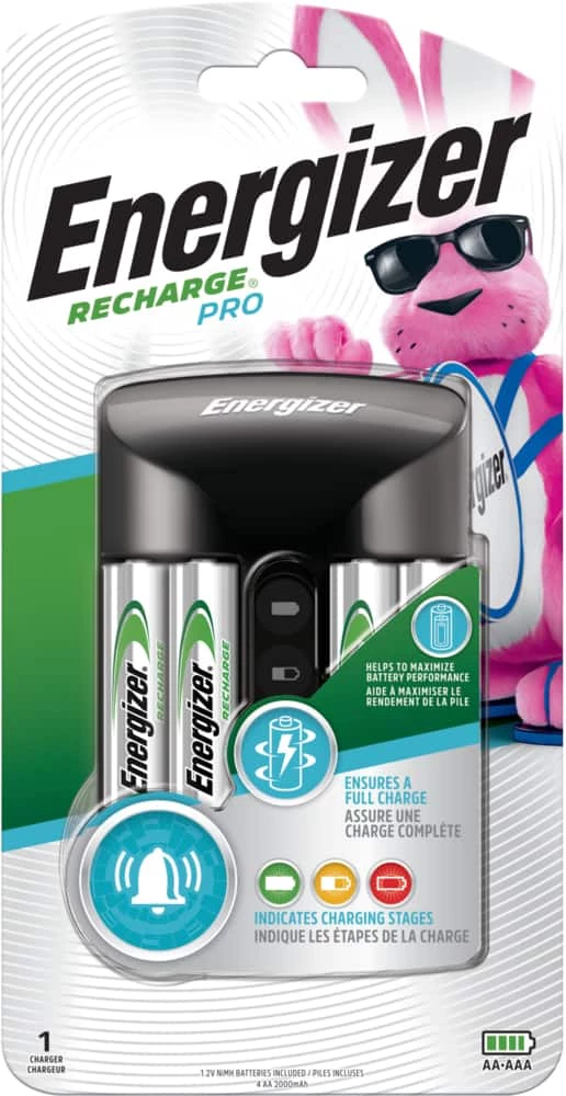 Energizer Recharge Pro CHPROWB4 AA /AAA Battery Chargerwith 4 AA NiMH Batteries 1 Energizer Recharge Pro CHPROWB4 AA /AAA Battery Chargerwith 4 AA NiMH Batteries