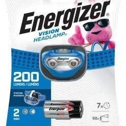 Energizer Vision 200 Lumens Durable And Washable LED Headlight/Headlamp, Batteries Included