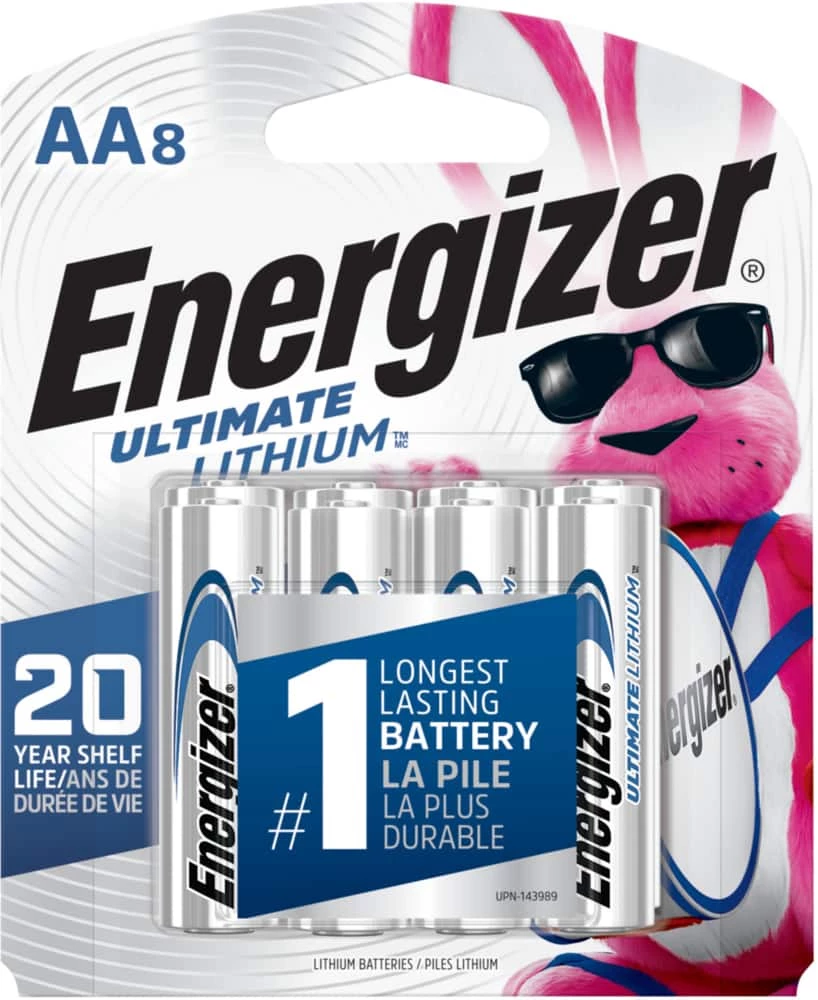 Energizer Ultimate Lithium 8-pk AA Batteries, Long Lasting, All Purpose 1 Energizer Ultimate Lithium 8-pk AA Batteries, Long Lasting, All Purpose