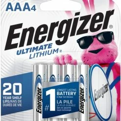 Energizer Ultimate Lithium 4-pk AAA Batteries, Long Lasting, All Purpose