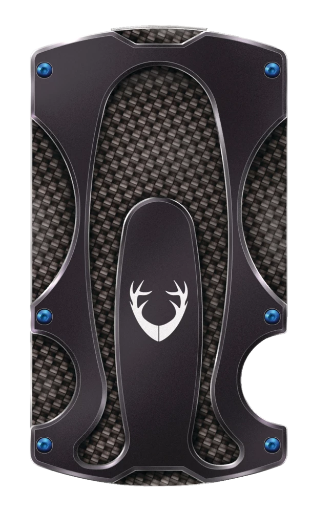 Huntshield Carbon Fibre 8-Credit Card Holder & Knife Combo, Black 2 Huntshield Carbon Fibre 8-Credit Card Holder & Knife Combo, Black - Image 2