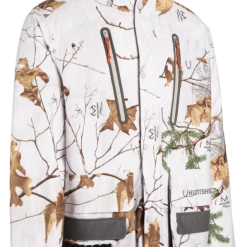 Huntshield Men's WaterProof Breathable Hunting Parka/Jacket With Cargo Pockets, Snow Camo