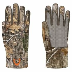 Huntshield Men's Marlin Midweight Hunting Gloves With Warm Fleece Lining, Non-SliP GriP, Camo