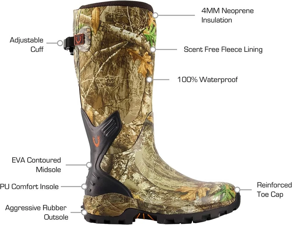 Huntshield Men's Rubber Neoprene Hunting Boots, 17-in 5 Huntshield Men's Rubber Neoprene Hunting Boots, 17-in - Image 5