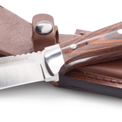 Huntshield Canadian Huntsman Knife W/ Brown Leather Sheath