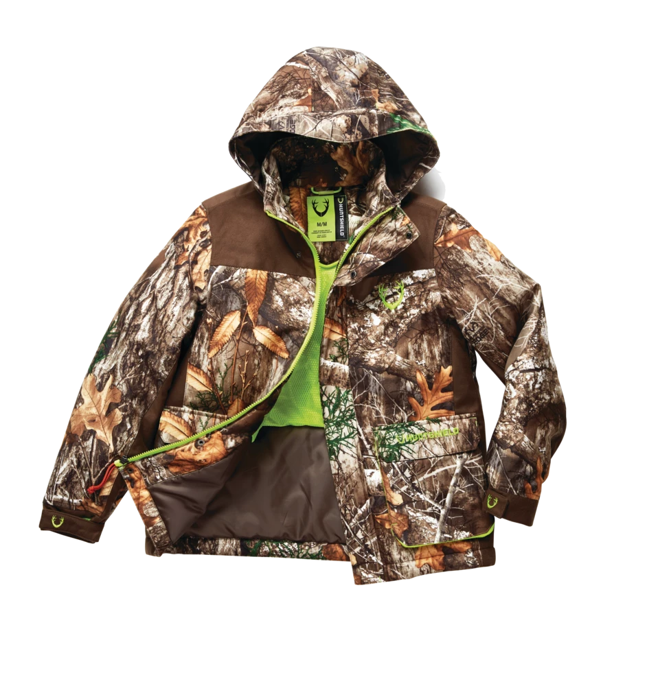 Huntshield Youth WaterProof Winter Hunting Parka/Jacket With Hood, Camo 3 Huntshield Youth WaterProof Winter Hunting Parka/Jacket With Hood, Camo - Image 3