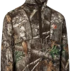 Huntshield Men's Long Sleeve 1/4 ZiP Baselayer Hunting ToP With Hood And Facemask, Camo